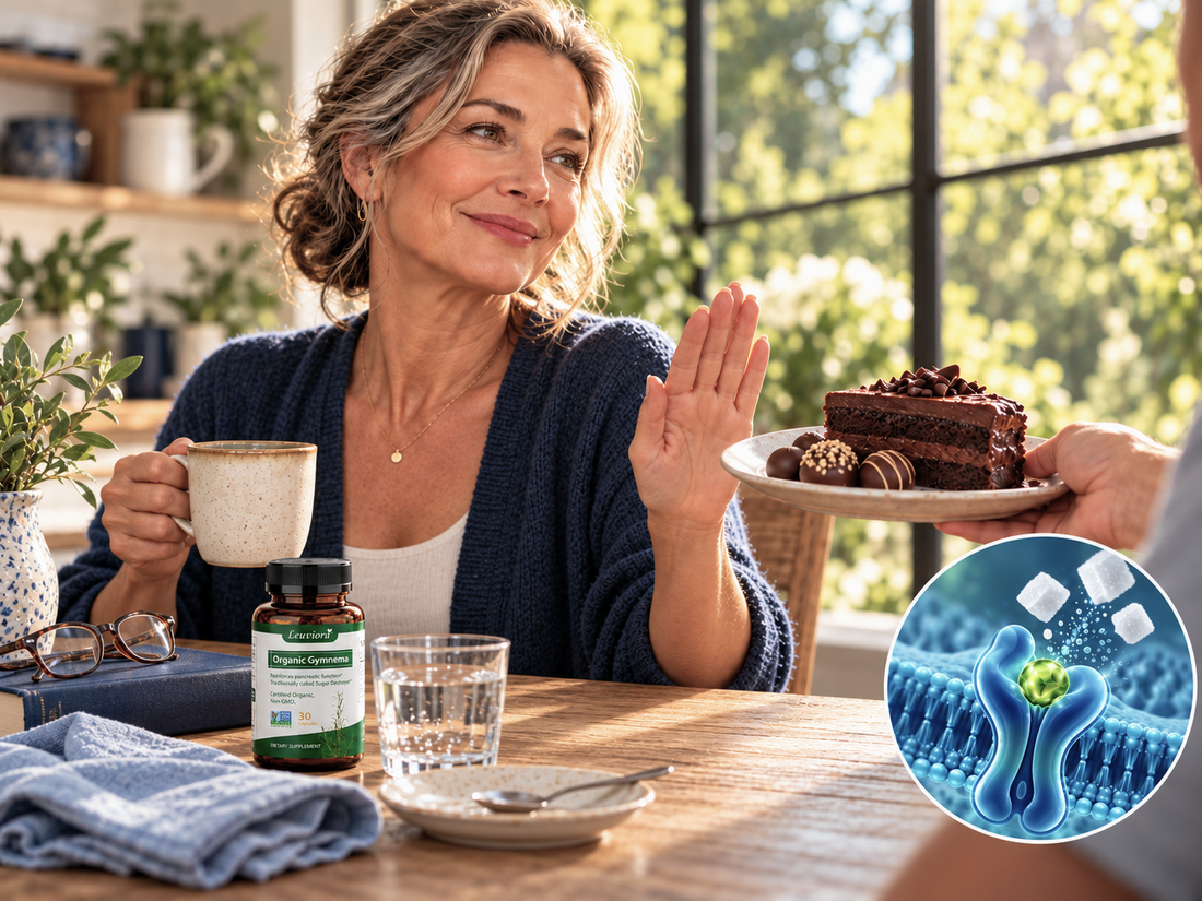 Gymnema leaves and abstract sweet taste receptors
