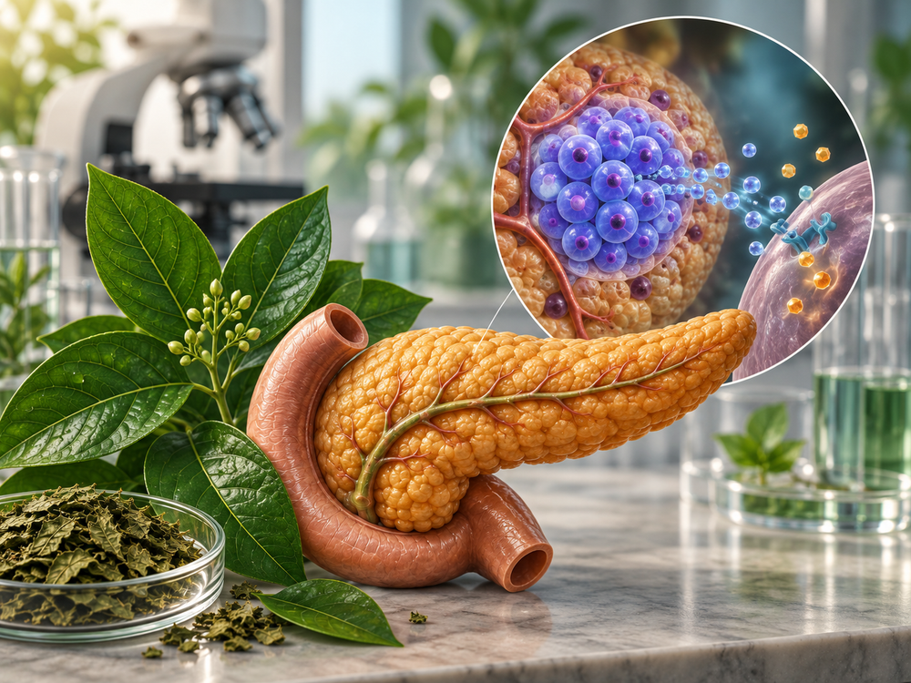 Gymnema with pancreas and insulin-producing beta cells