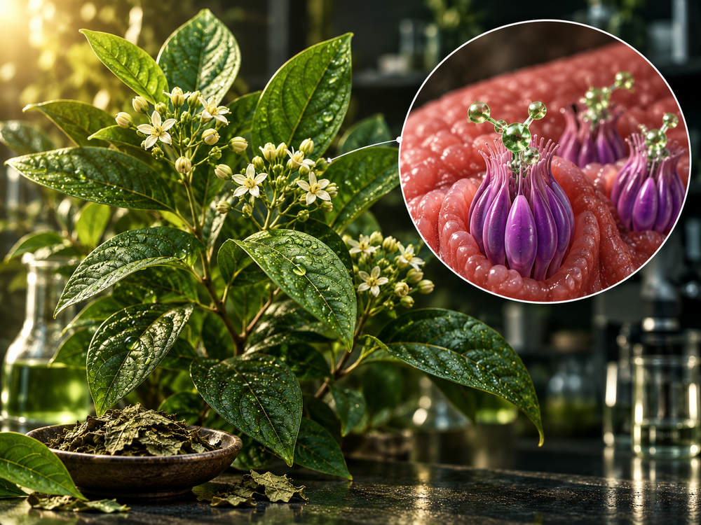 Gymnema compounds interacting with sweet taste receptors